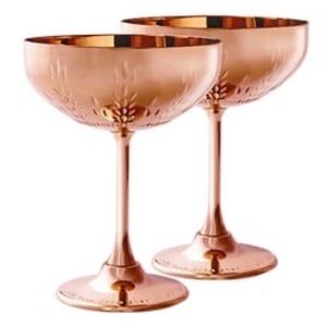 Copper Champagne Coupes